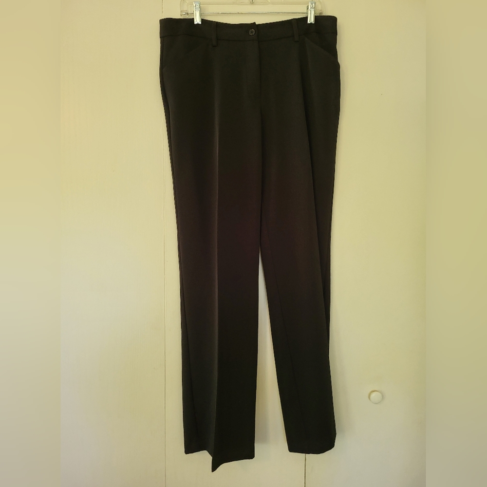 NWT Karen Kane Black Dress Pants Classic Straight-Leg Sz 12